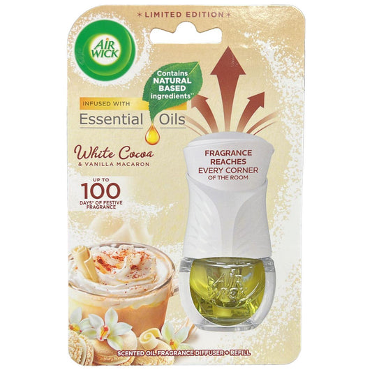 Air Wick Plugin Refills Diffuser White Cocoa Vanilla Macaron Scented Oil 19ml