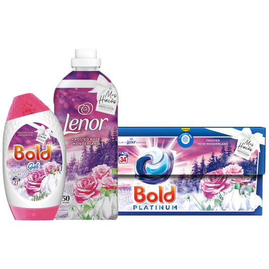 Lenor Fabric Conditioner Bold Laundry Detergent Gel Stain Remover Pod Bumdle Set