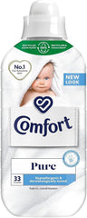 Comfort Fabric Conditioner Hypoallergenic 33 Washes Pure 990ml