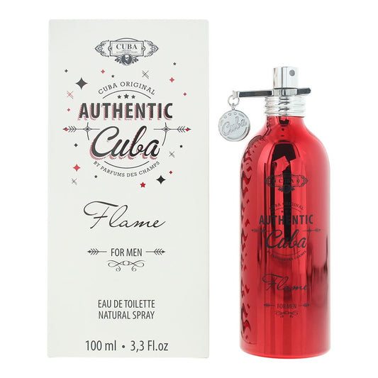 Cuba Authentic Flame For Men Eau de Toilette 100ml Mens Fragrance Spray