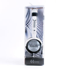 Idance Crazy 701 Dj Portable Headphones Inline Mic White & Black Ipod Iphone