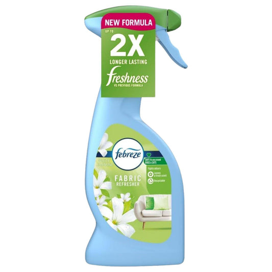 Febreze White Jasmin Fabric Refresher Fights Odour Leave Fresh Scent Spray 375ml