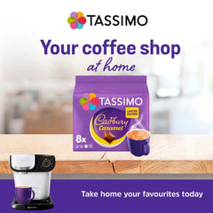 Tassimo Instant Hot Chocolate Pods Cadbury Caramel (8 Drinks) Just Add Water
