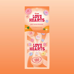 Swizzels Love Hearts Car Air Freshener Orange Sparkle