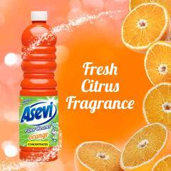 Asevi Concentrated Hard Floor Cleaner Liquid Dirt Remover Orange 1L