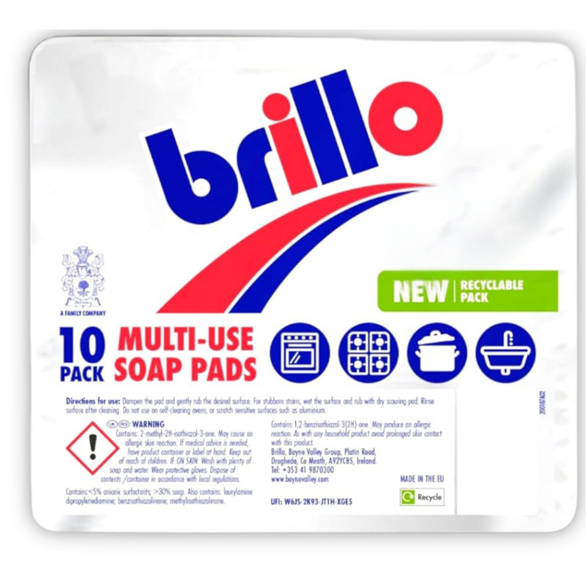 Brillo Multi Use Soap Pads Surface Cleaner Stubborn Stain Dirt Remover