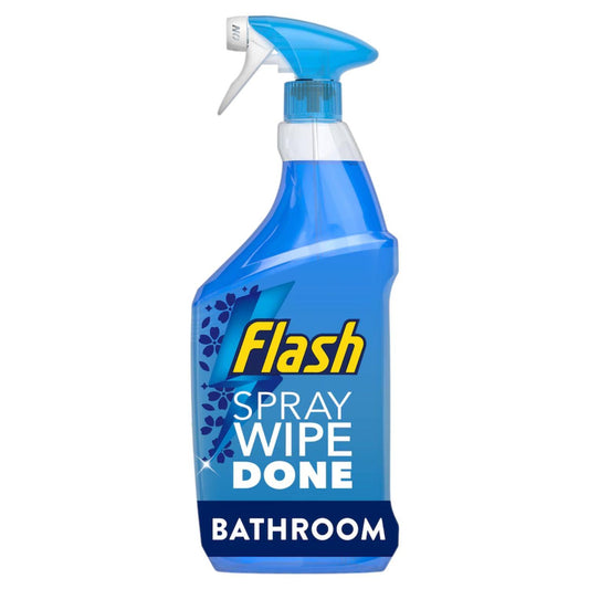Flash Spray Wipe Done White Blossom Removes Bathroom Grime Anti-Bac Spray 800ml