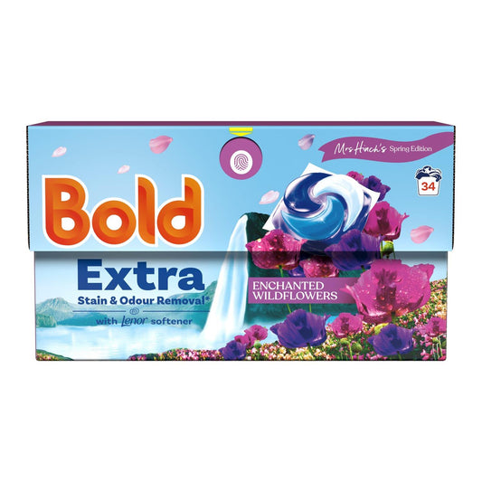 Bold Extra Stain Odour Removal Enchanted Wildflowers Cleaning Power Washing Pods