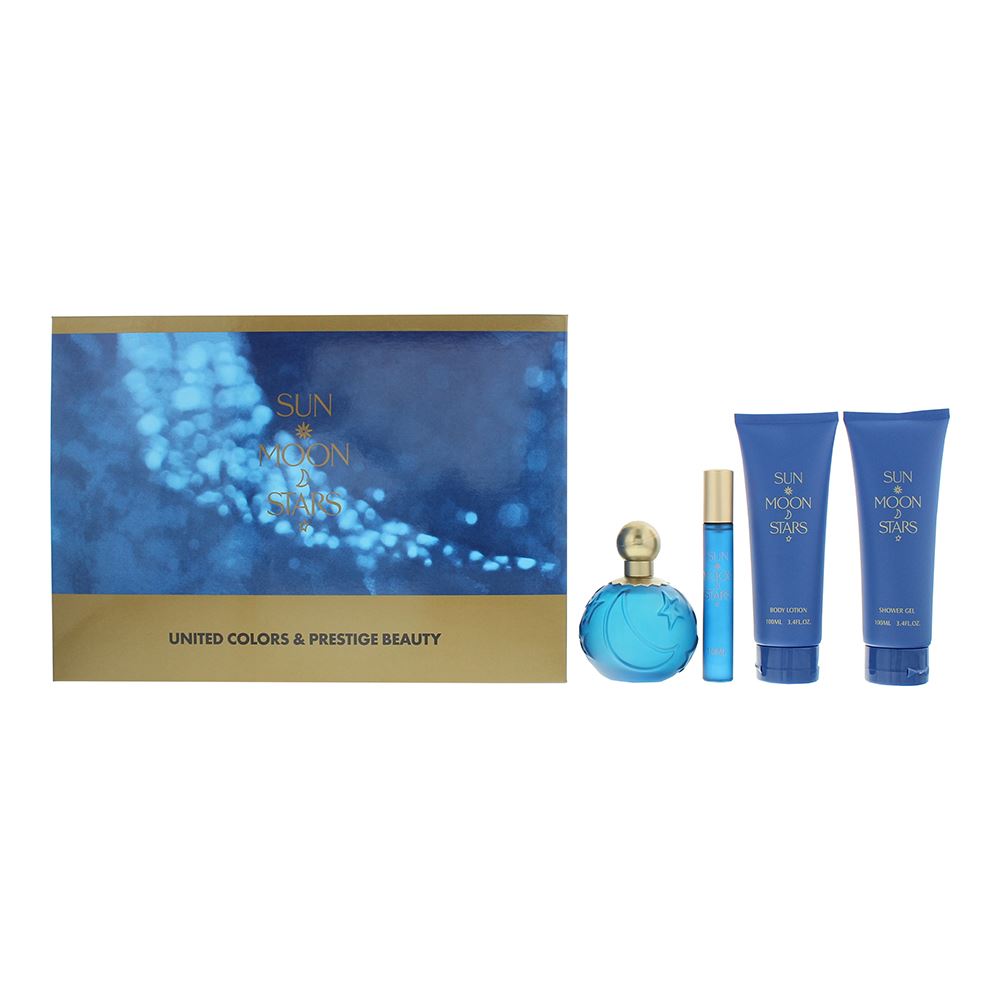 United Colors & Prestige Beauty Sun Moon Stars 4 Piece Gift Set