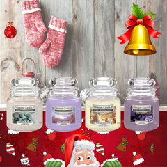 Yankee Candle Small Jar Scented Candles Home Fragrance Glistening Christmas 104G