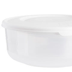 Wilko Round Food Storage Container Clear Plastic Picnic Lunch Box With Lid 3Pk
