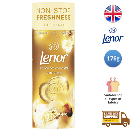 Lenor In Wash Scent Booster Beads Non-Stop Laundry Freshness Gold Orchid 155G