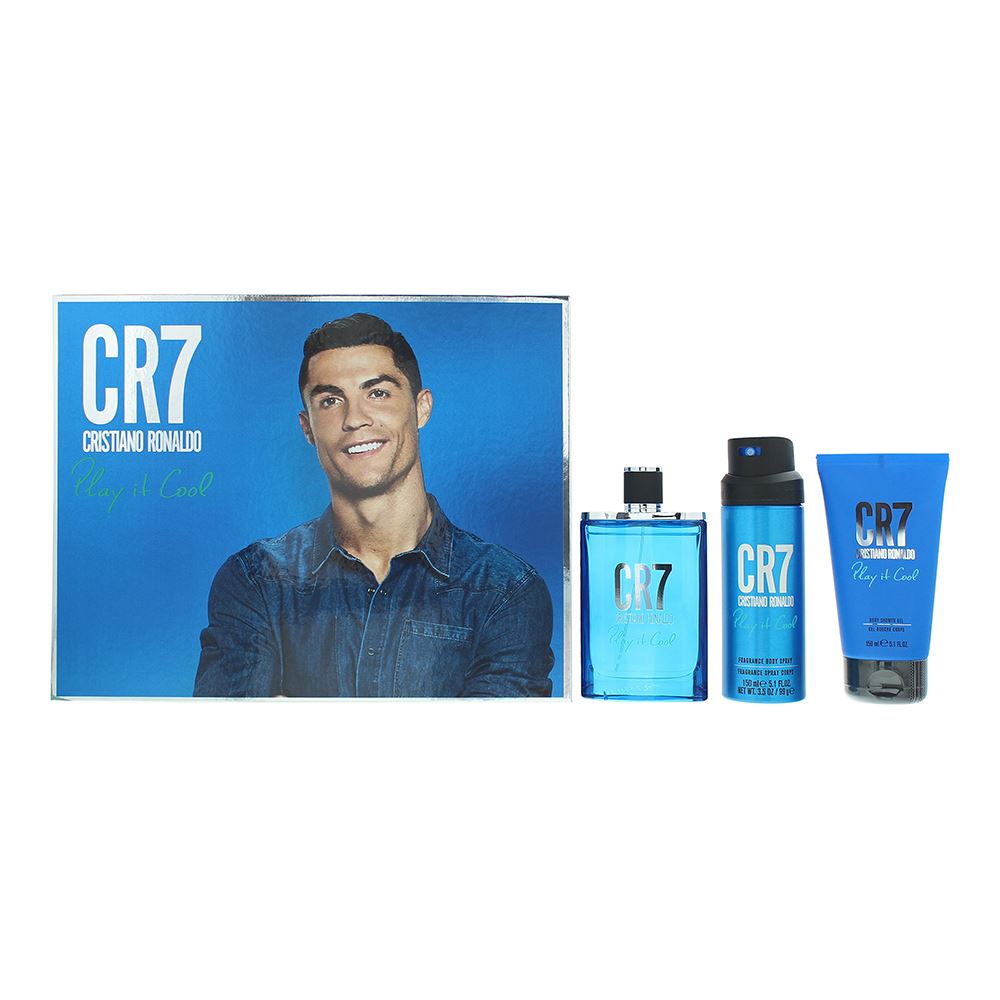 Cristiano Ronaldo Play It Cool 3 Piece Gift Set: EDT, Shower Gel, Body Spray