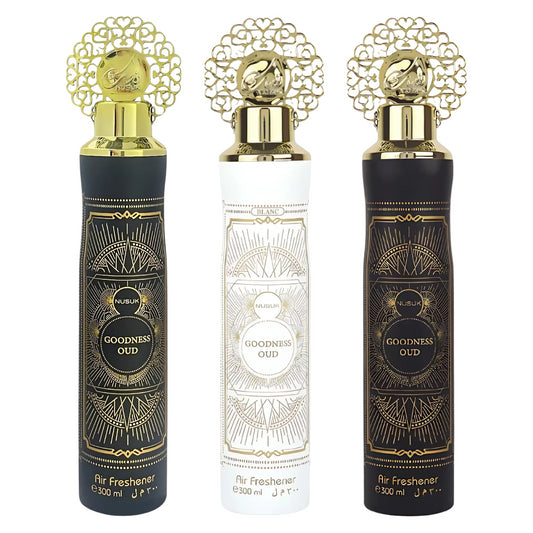 Nusuk Air Freshener Bundle Set Goodness Oud Refresh Office Rooms Spray 300ml