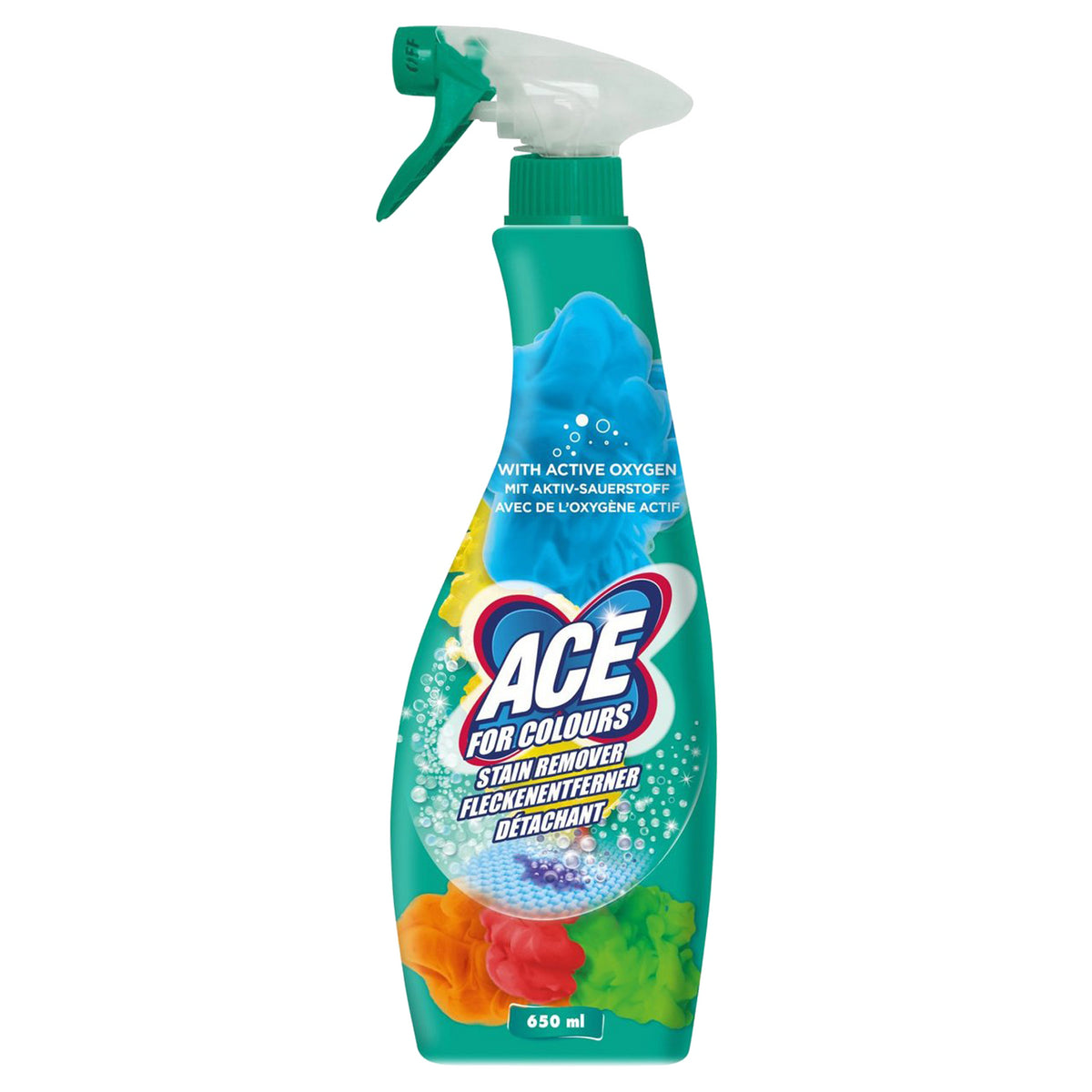 Ace For Colours Fabric Stain Remover Spray Active Oxygen 650ml