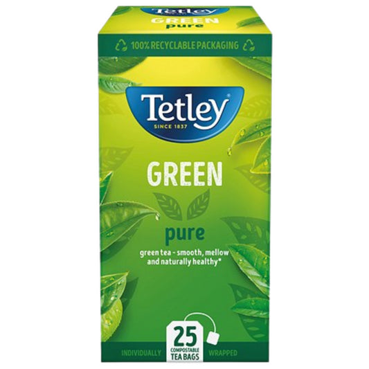 Tetley Tea Green Tea Bags Pure Green Individually Wrapped Sachets