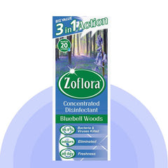 Zoflora 3In1 Concentrated Disinfectant Bluebell Woods Floor Liquid Cleaner 500ml