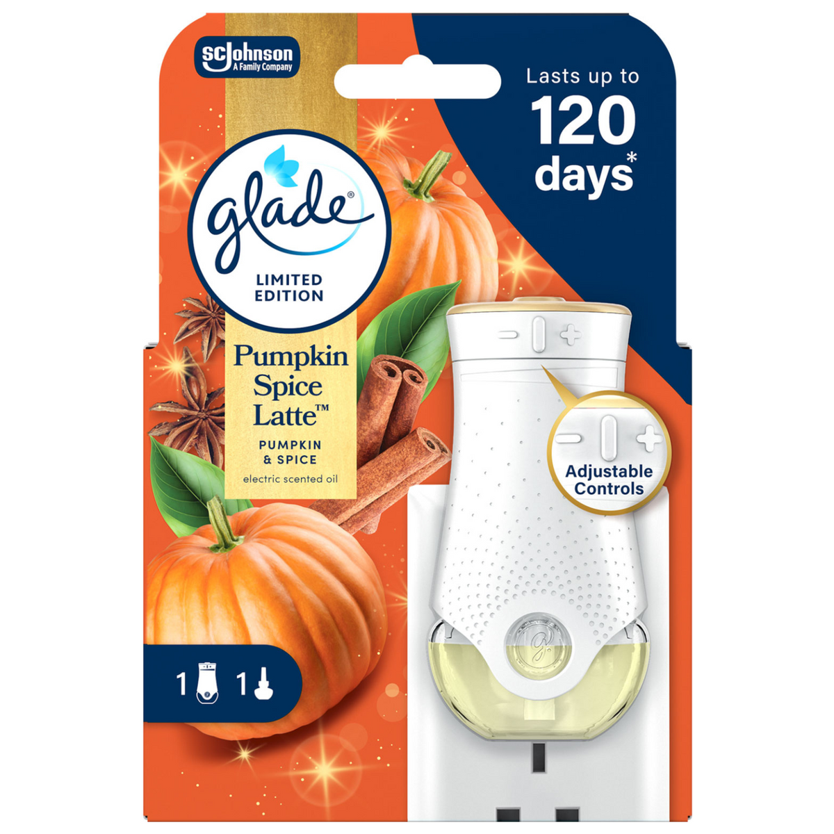 Glade Electric Plugins Scented Oil Refill Air Freshener Pumpkin Spice Latte 20ml