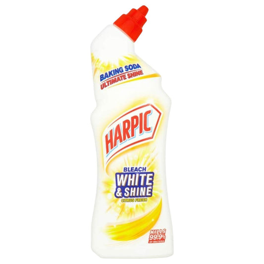 Harpic White & Shine Citrus Fresh Toilet Bleach Baking Soda Kills Bacteria 750ml