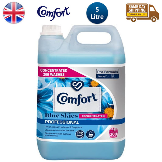 Comfort Fabric Softener Blue Skies Concentrated Laundry Clothes 200 Washes 5L