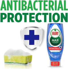 Fairy Max Power Washing Up Liquid Kitchen Dish Grease Cleaner Tea Tree 640ml