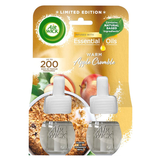 Airwick Electric Plugin Scented Oil Refill Air Freshener Warm Apple Crumble 19ml