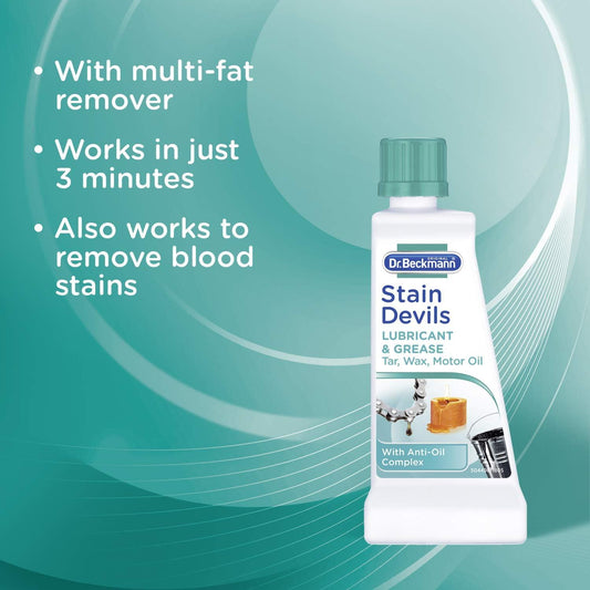 Dr Beckmann Lubricant & Grease Stain Devils Remover Cloth Dirt Cleaner 50ml