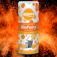 Airpure Bin Freshener Powder Fairy Odour Eliminator Orange Burst Fragrance