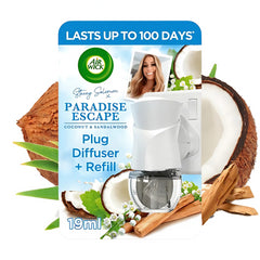 Air Wick Plug in Diffuser Paradise Escape Coconut Sandalwood Air Freshener Scent
