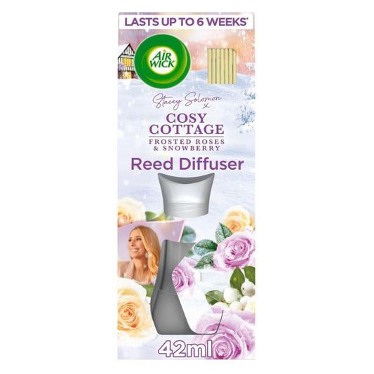 Airwick Reed Diffuser Home Air Freshener Oil Frosted Roses Snowberry 42ml