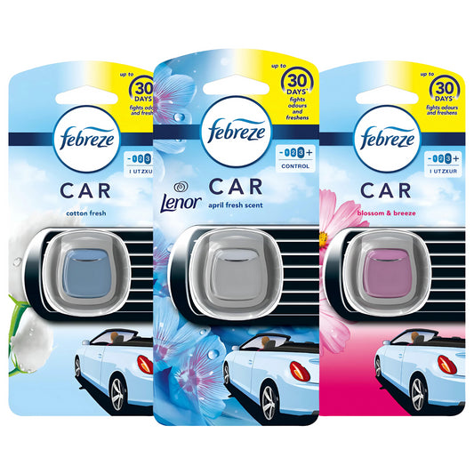 Febreze Car Air Freshener April Fresh Clip Lasting Fragrance Liquid 2ml