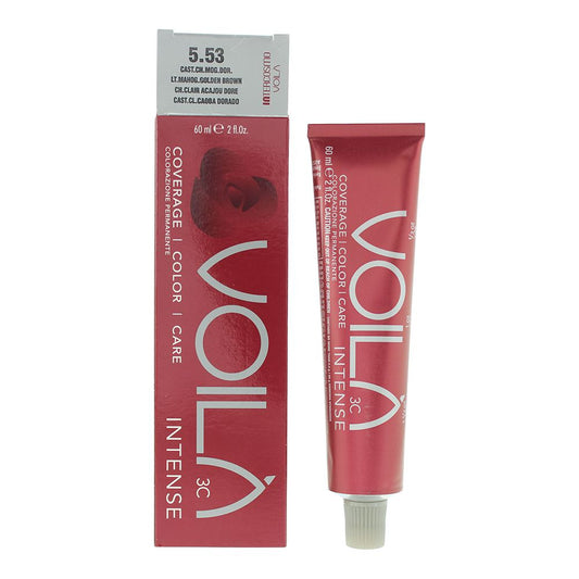 Intercosmo Voila� 3C Intense 5.53 Light Mahogany Golden Brown Hair Colour 60ml