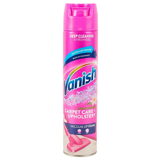Vanish Carpet Upholstery Rug Vacuum Up Foam Spring Flowers Fragrance 600ml