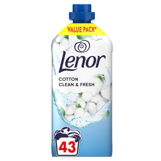 Lenor Cotton Clean Fabric Conditioner Long Lasting Freshness Odour Defence 1.42L