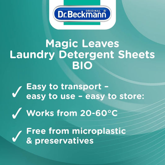 Dr Beckmann Magic Leaves Bio Laundry Detergent 25 Sheets Clothes Fresh Blossom