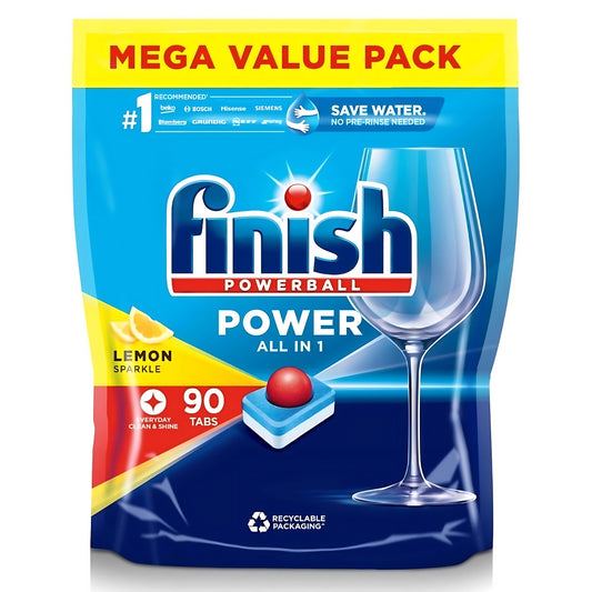 Finish Powerball Classic Dishwasher Cleaner 90 Tabs Lemon Sparkle