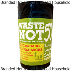 Waste Not 100L Extra Heavy Duty Degradable Refuse Sack 50