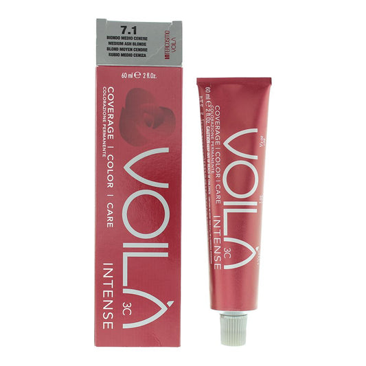 Intercosmo Voila� 3C Intense 7.1 Medium Ash Blonde Hair Colour 60ml For Women