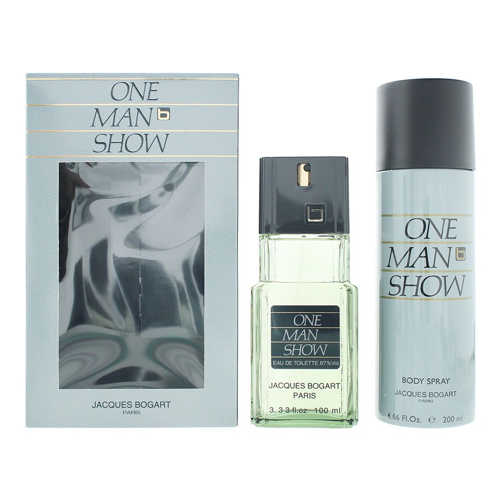 Jacques Bogart One Man Show 2 Pieces Gift Set: EDT 100ml, Body Spray 200ml