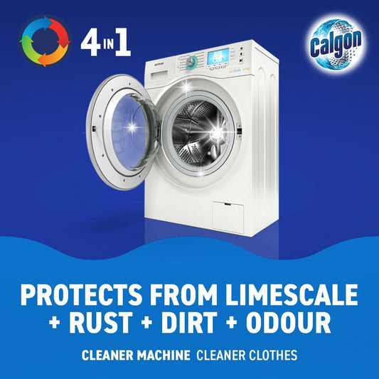 Calgon 4 in1 Power Tabs Water Washing Machine Softener Prevents Unpleasant Odour