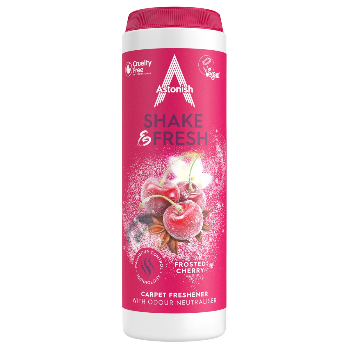 Astonish Shake & Fresh Frosted Cherry Carpet Freshener 350g