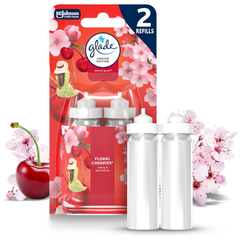 Glade Sense & Spray Floral Cherries Air Freshener Refill Duo (2 x 18ml) - Limited Edition - Home Office Hotel