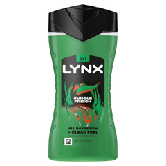 Lynx Jungle Fresh 3 in 1 Shower Gel 225ml - Body, Face & Hair Wash