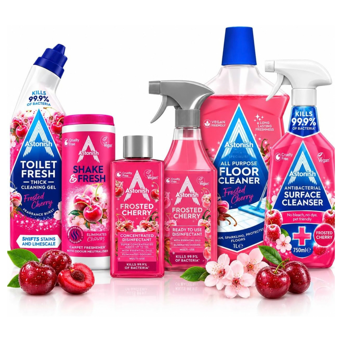 Astonish Frosted Cherry Cleaning Bundle 6 Piece Home Cleaning Set