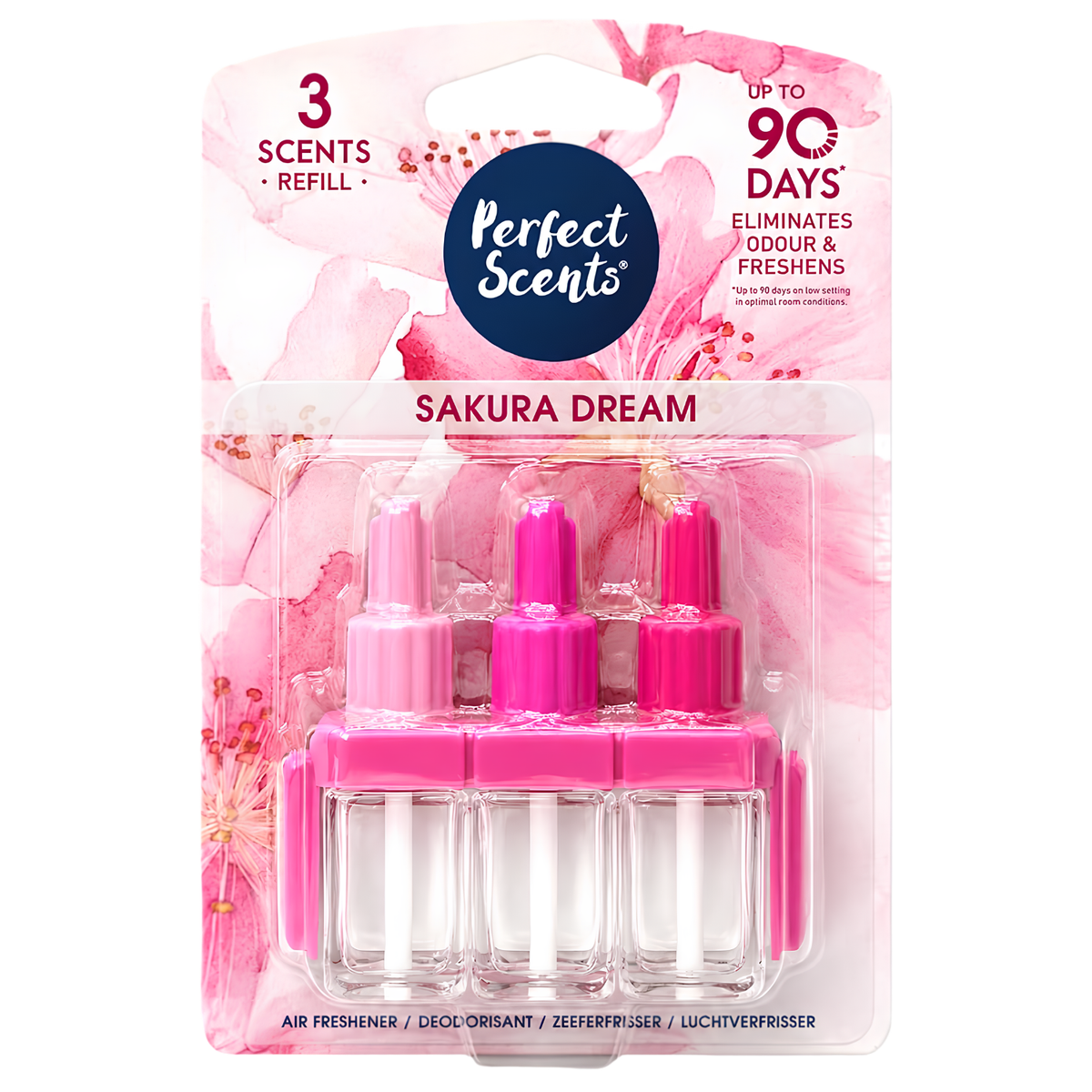 Perfect Scents Sakura Dream 3 Scent Refills 20ml Air Freshener Deodoriser