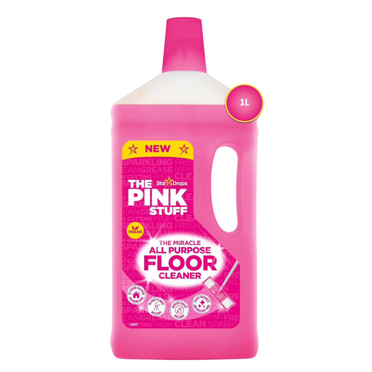 The Pink Stuff Miracle All Purpose Floor Cleaner Liquid Cleans Grease 1L
