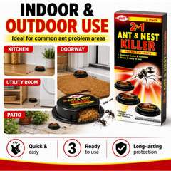 Doff Ant Killer Bait Station 2 in 1 Pre-Baited Ant Control Trap Destroy Nest 3PK