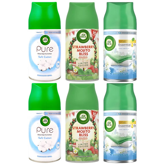 Air Wick Freshmatic Refill Air Freshener Automatic Spray Fragrance Bundle 250ml
