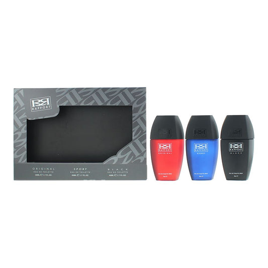 Rapport 3 Piece Gift Set: Eau de Toilette 3 x 50ml Mens Fragrance