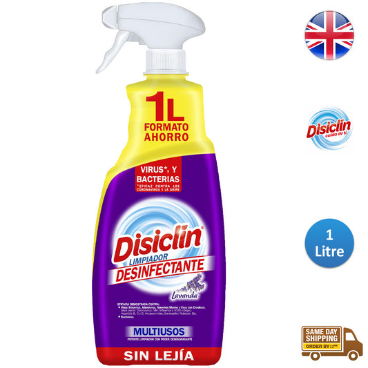 Disiclin Multi Purpose Disinfectant Cleaner Spray Lavender Fragrance 1L